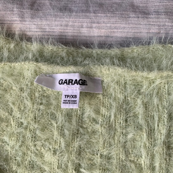 Pale green button up fuzzy cardigan - Picture 4 of 4